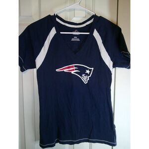Majestic Brady 12‎ New England Patriots V-Neck T-Shirt Women's Size M